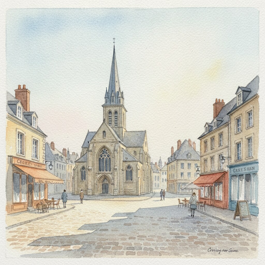 Croissy-sur-Seine — aquarelle — France