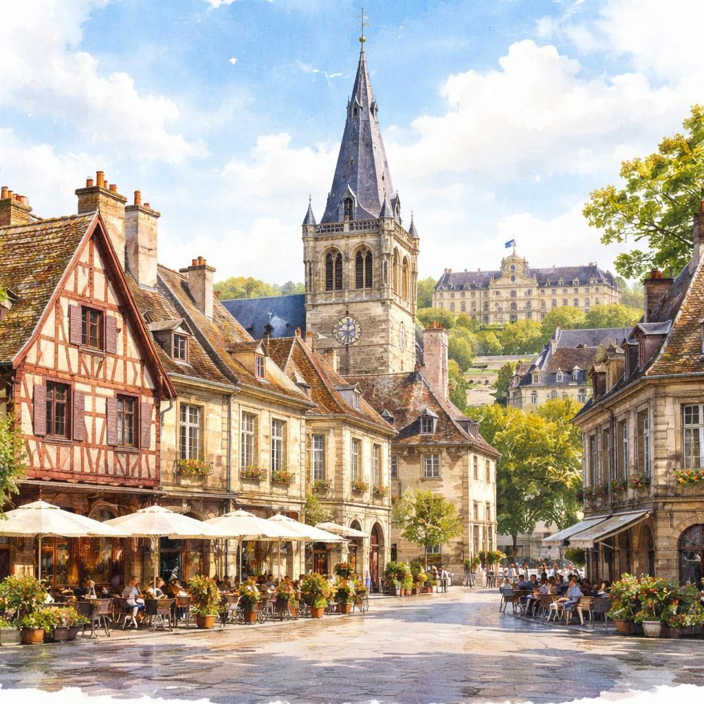 Dijon — aquarelle — France