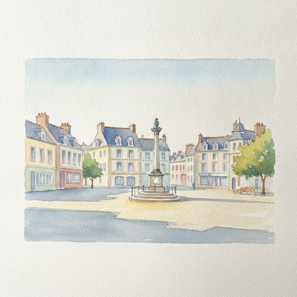 Donville-les-Bains — aquarelle — France