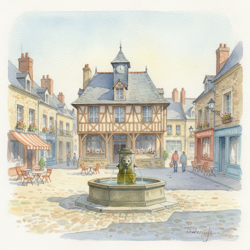 Doudeville — aquarelle — France