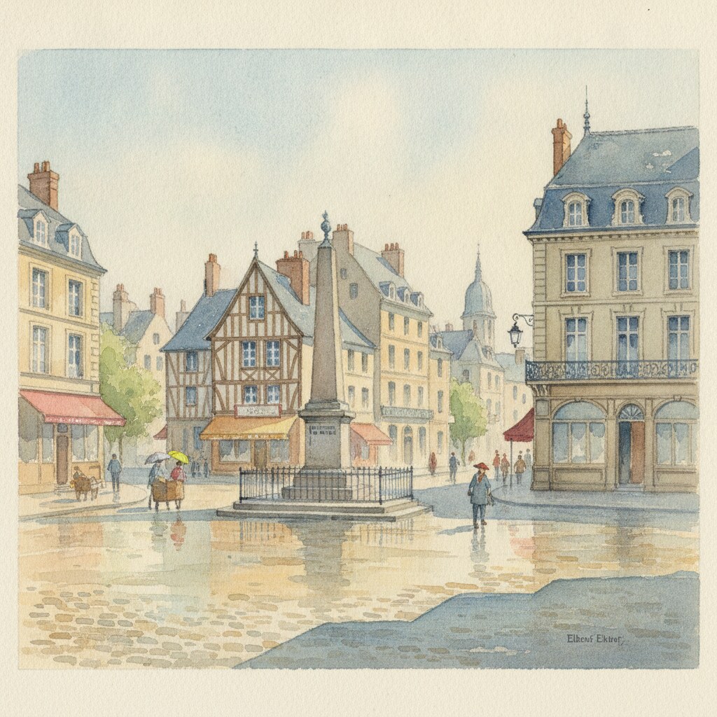 Elbeuf — aquarelle — France
