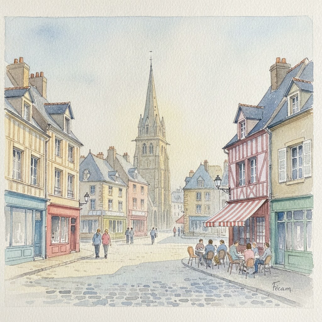 Fécamp — aquarelle — France