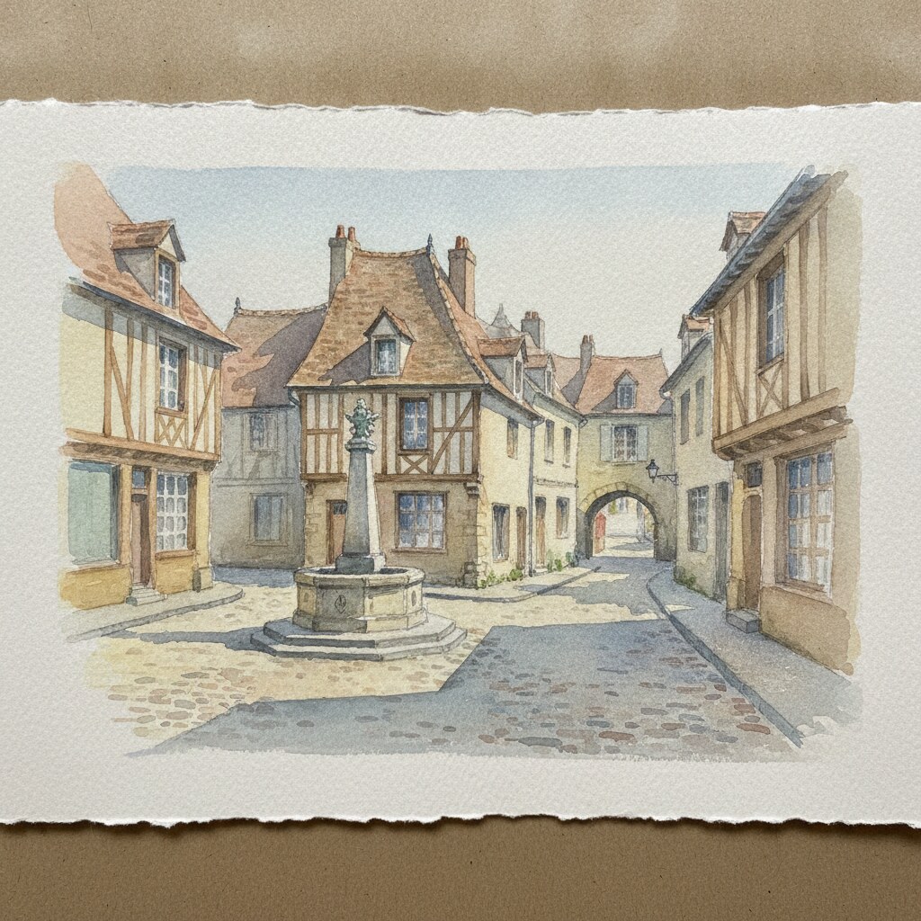 Fontenay-le-Fleury — aquarelle — France