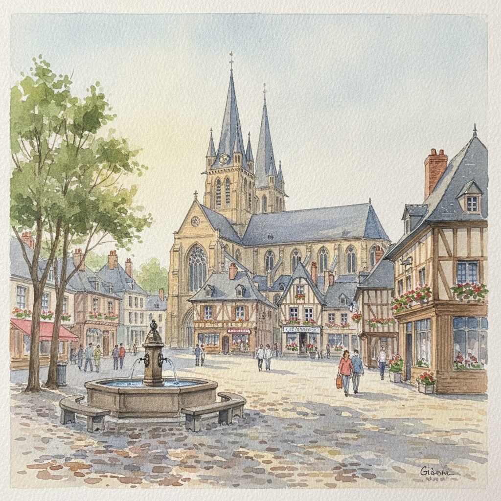 Gisors — aquarelle — France