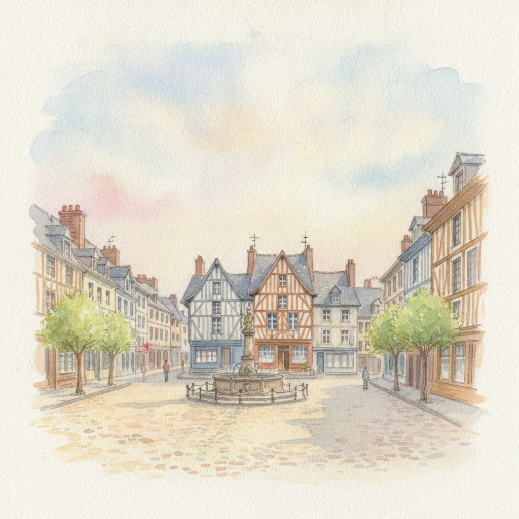 Gournay-en-Bray — aquarelle — France