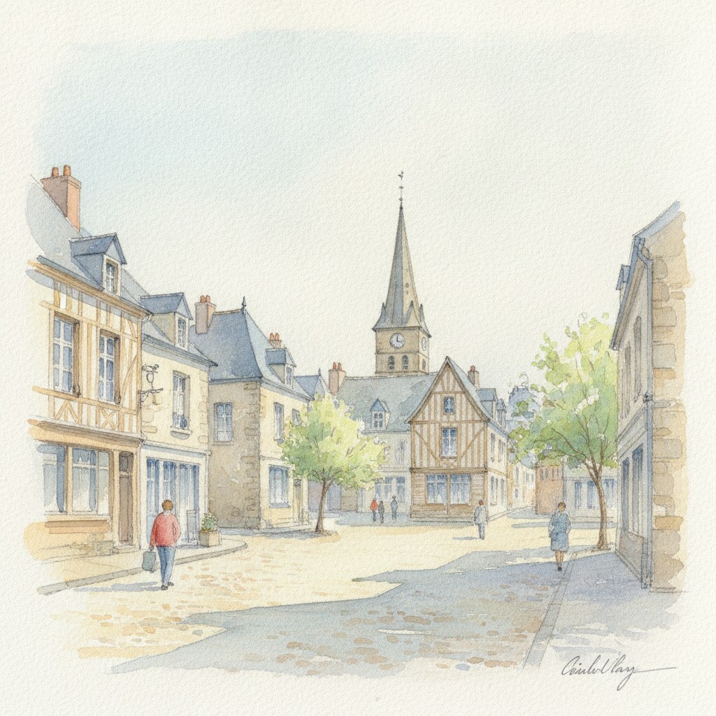 Gruchet-le-Valasse — aquarelle — France