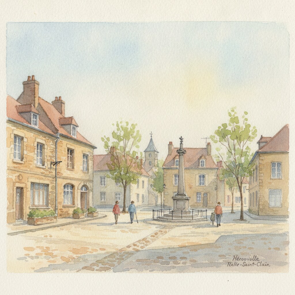 Hérouville-Saint-Clair — aquarelle — France