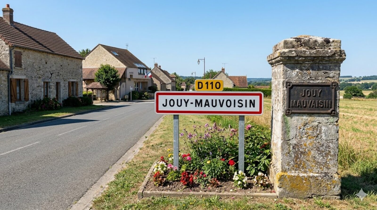 Jouy-Mauvoisin — aquarelle — France
