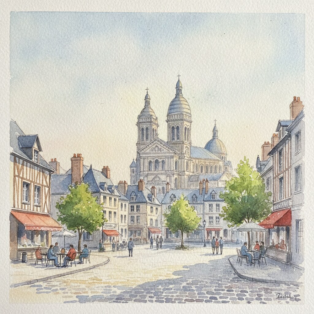 Lisieux — aquarelle — France