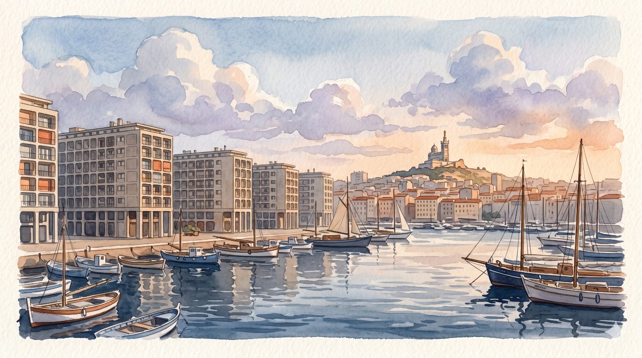 Marseille — aquarelle — France