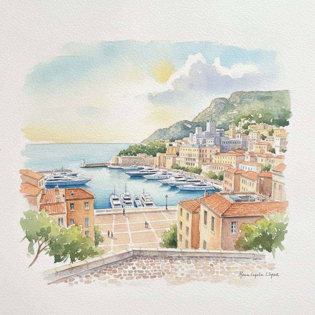 Monaco — aquarelle — Monaco