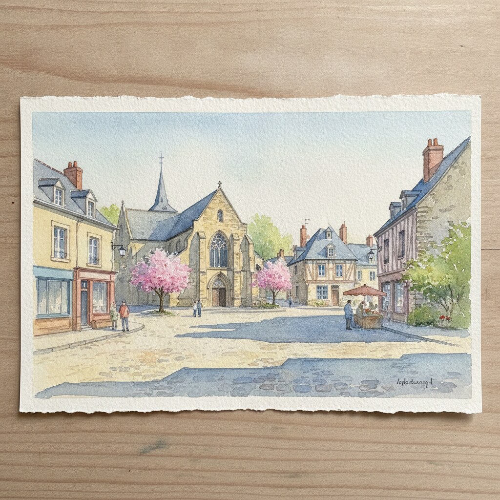 Nogent-le-Roi — aquarelle — France