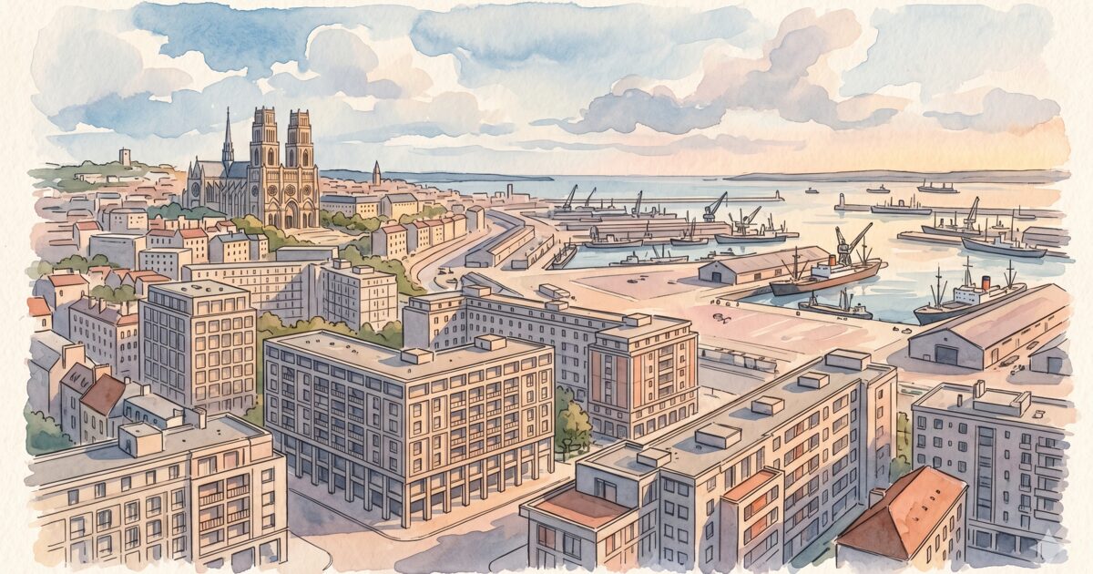 Orléans — aquarelle — France