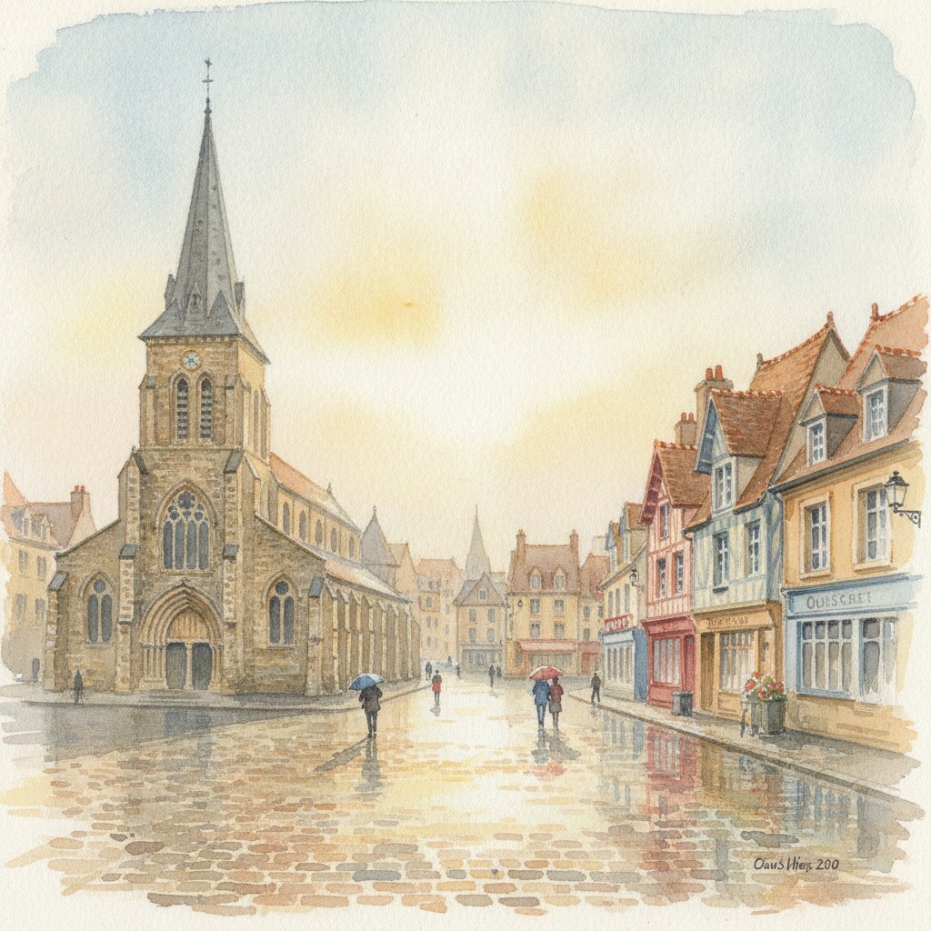 Ouistreham — aquarelle — France