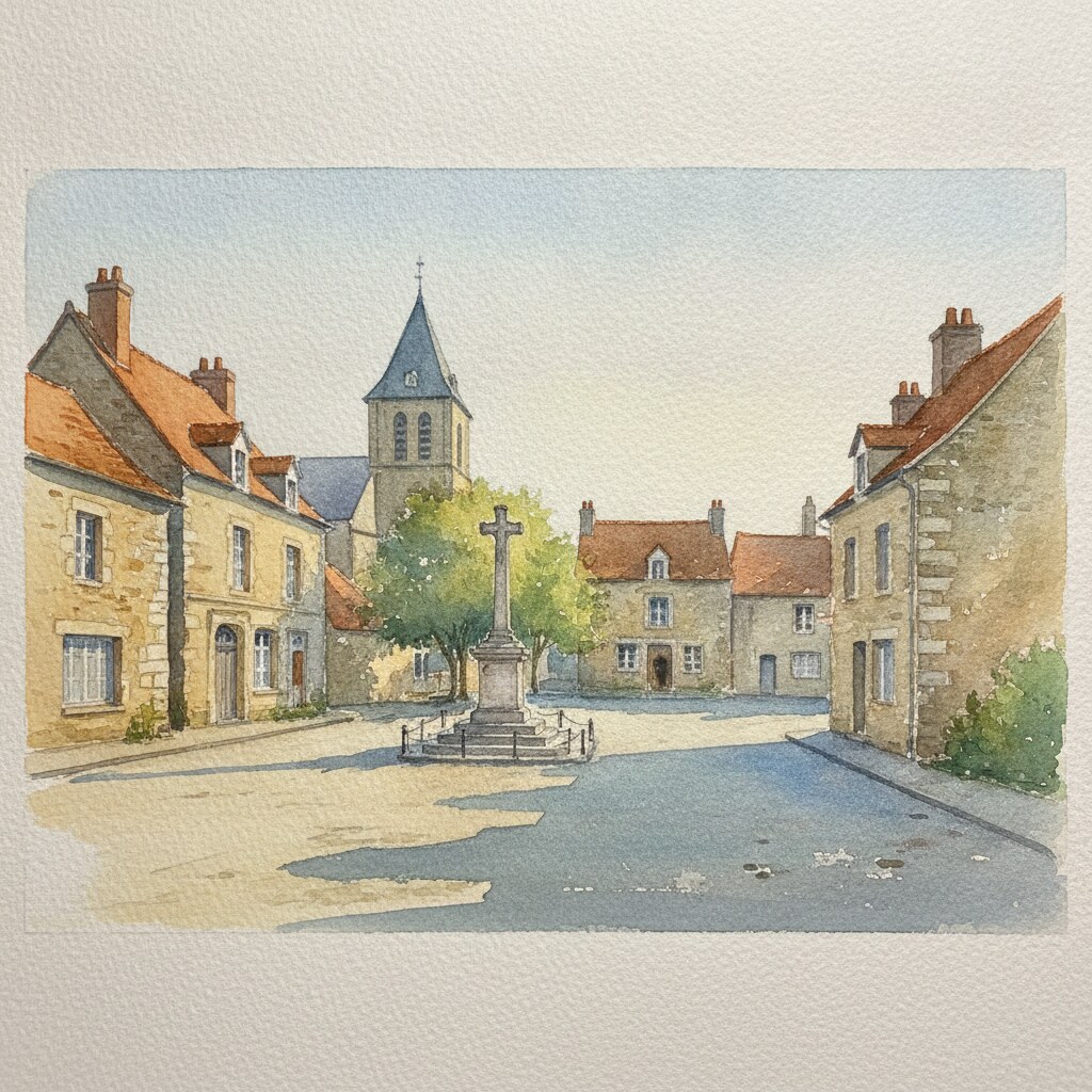 Picauville — aquarelle — France
