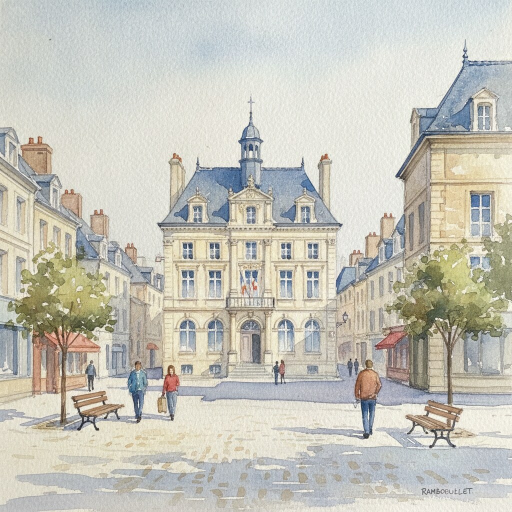 Rambouillet — aquarelle — France