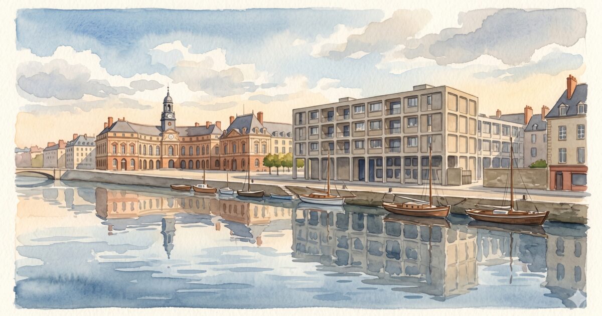 Rennes — aquarelle — France