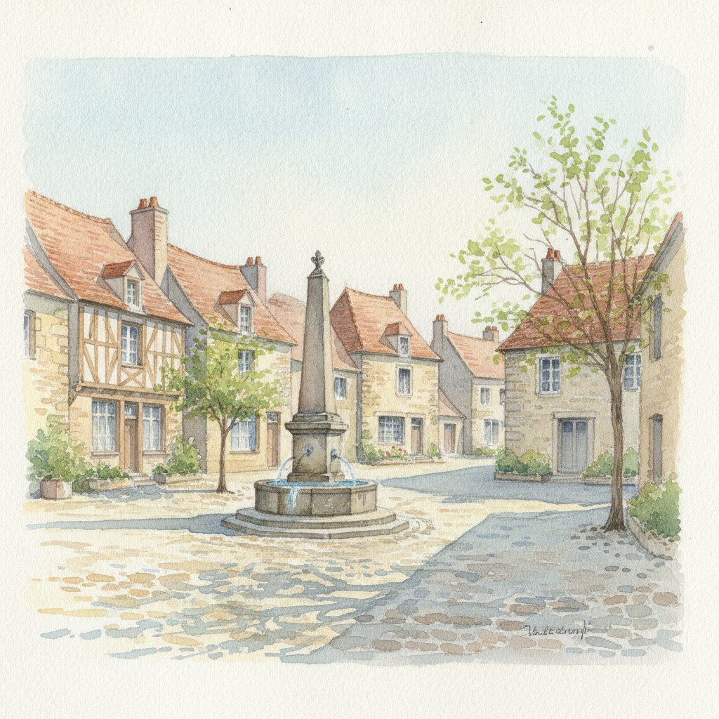 Saint-Aubin-sur-Gaillon — aquarelle — France