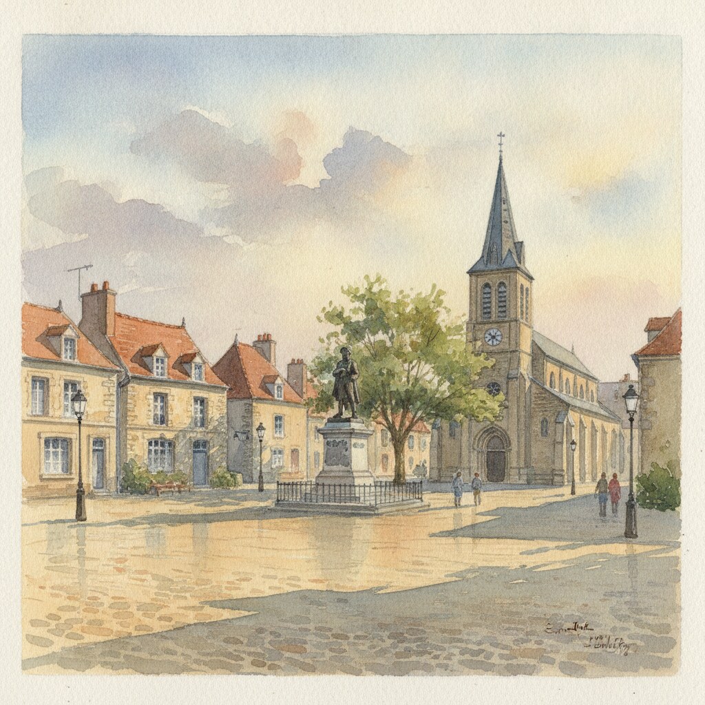 Saint-Cyr-l'École — aquarelle — France