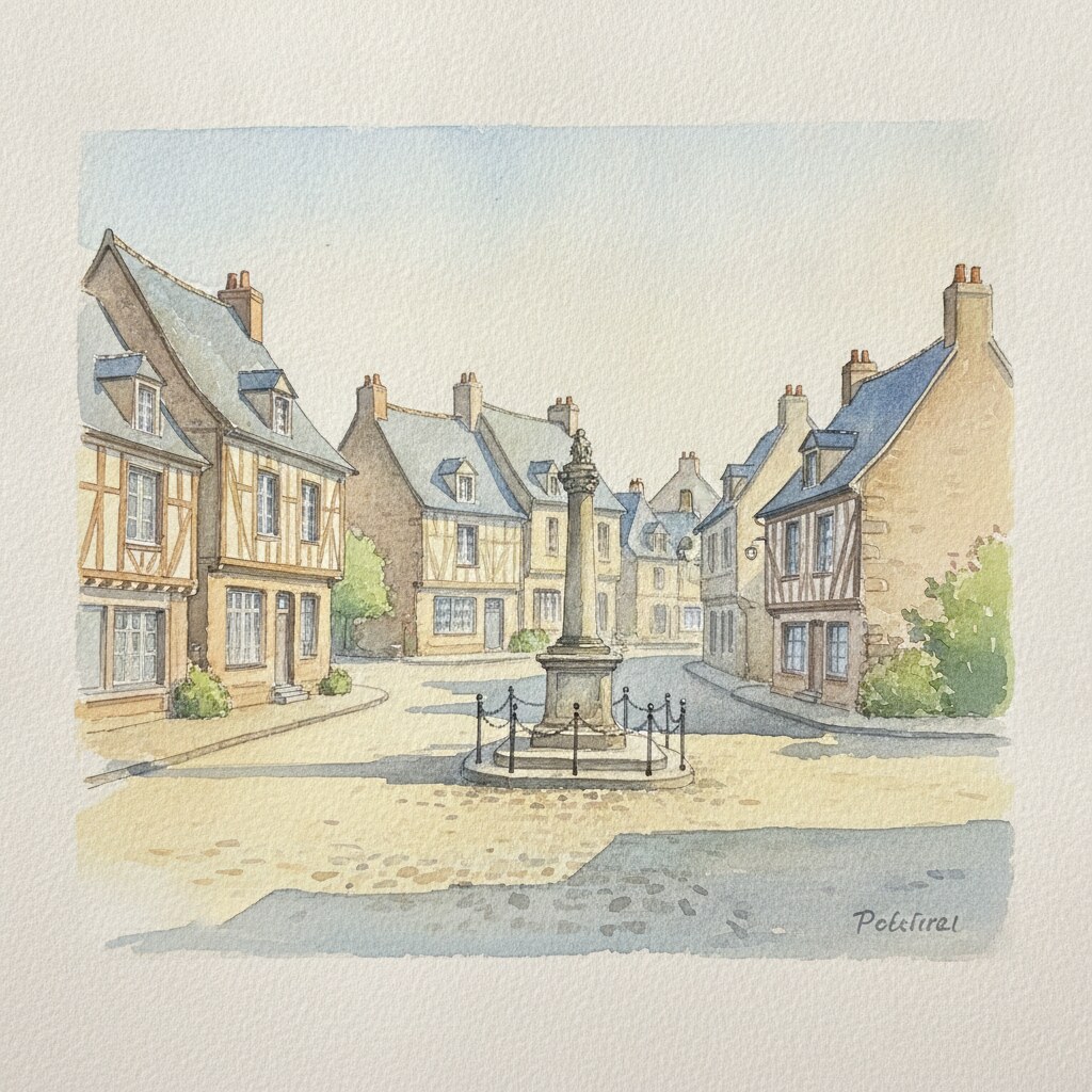 Saint-Sébastien-de-Morsent — aquarelle — France