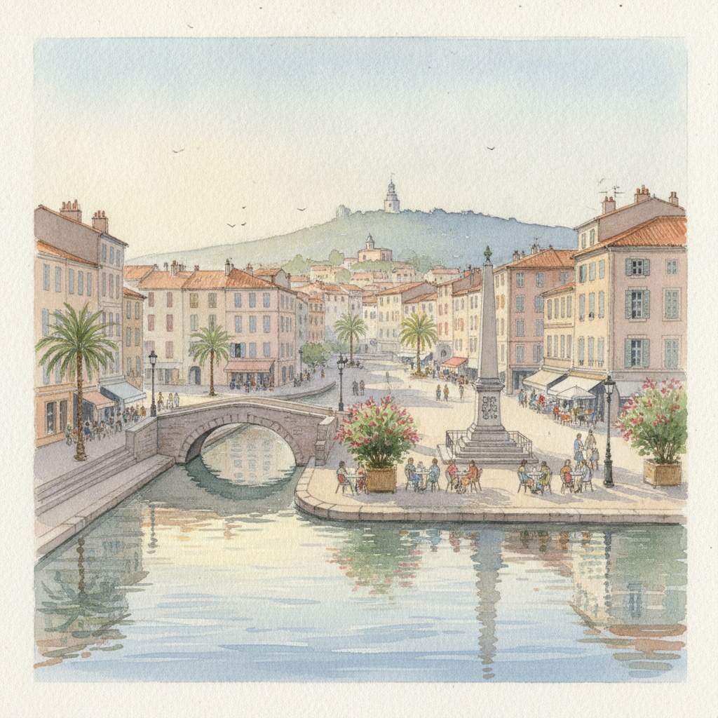 Sète — aquarelle — France