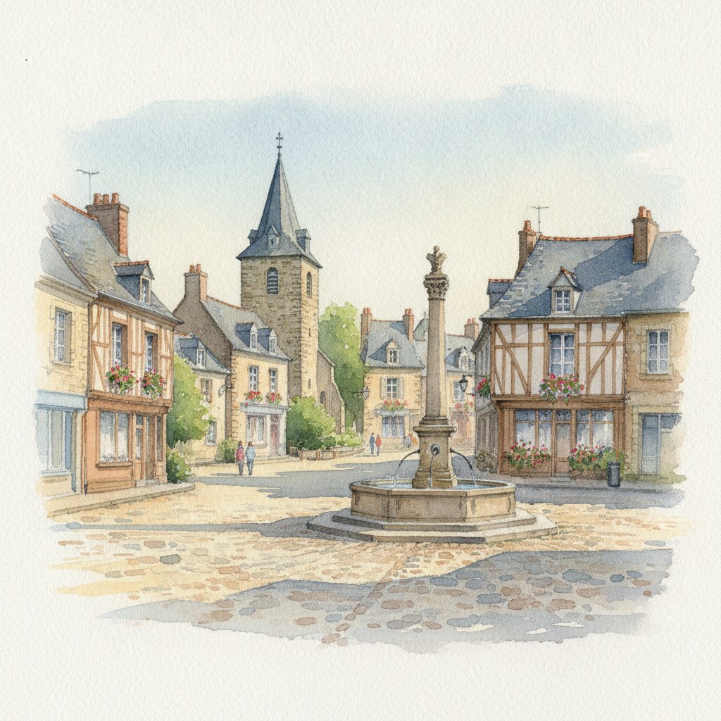 Terres-de-Caux — aquarelle — France