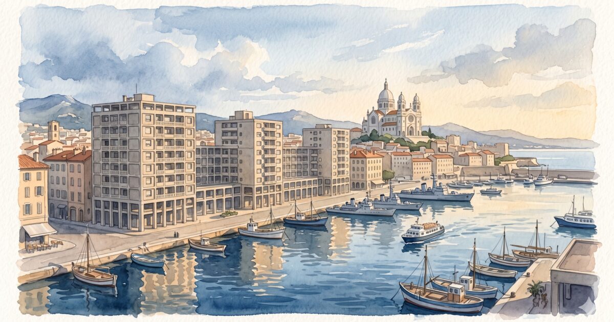 Toulon — aquarelle — France