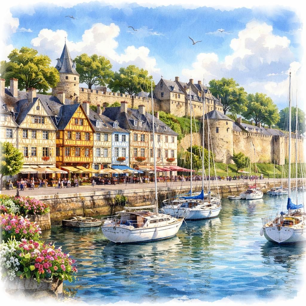 Vannes — aquarelle — France